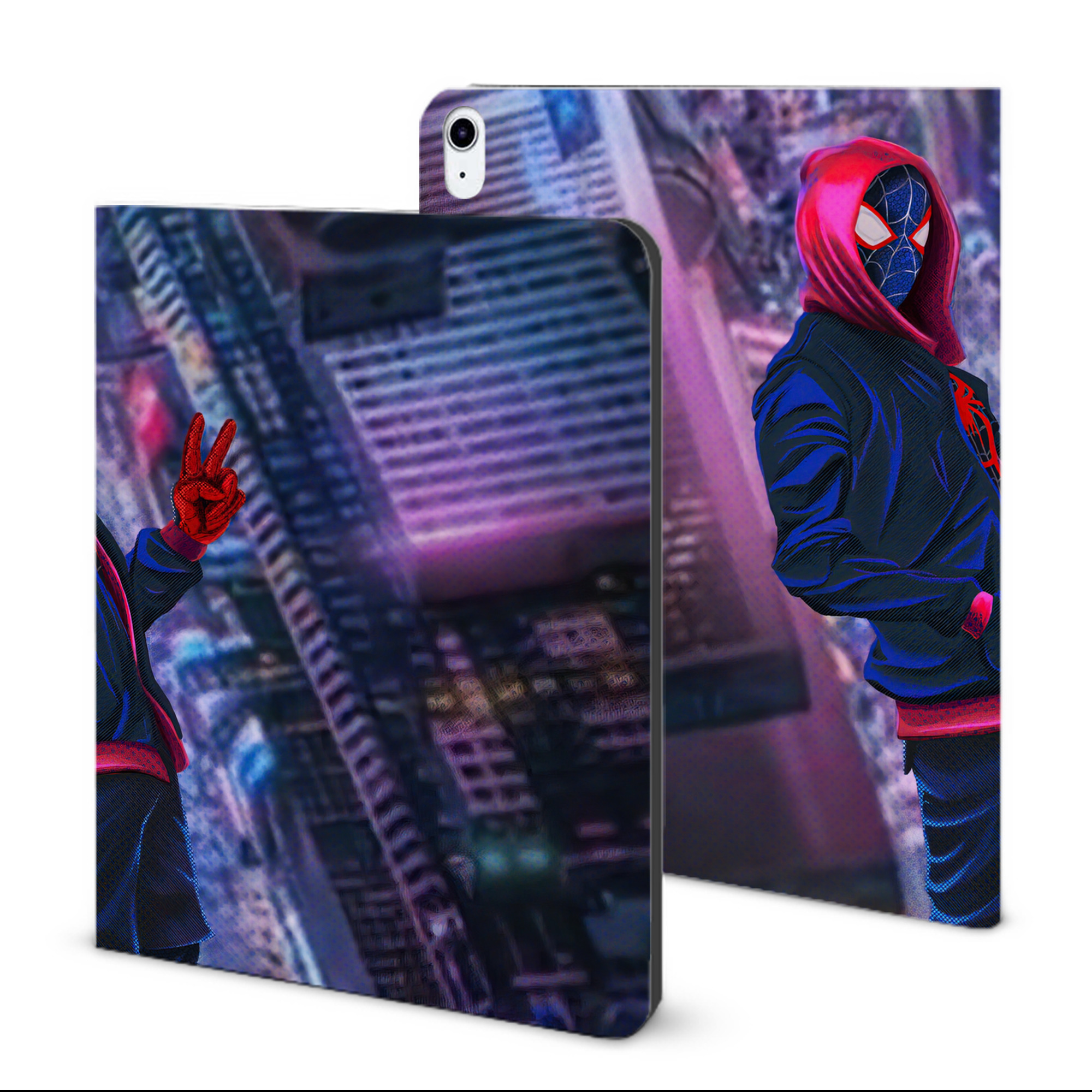 （画像用） Spider Man スパイダーマン IPad ケース ブック型 PUレザー TPU 耐衝撃 軽量 薄型 ペン収納なし 全面保護 IPad 各モデル対応